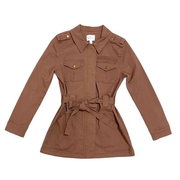 Market & Spruce Bambi Belted Cargo Utility Jacket Mauve Outdoor Casual Size S - Picture 12 of 12